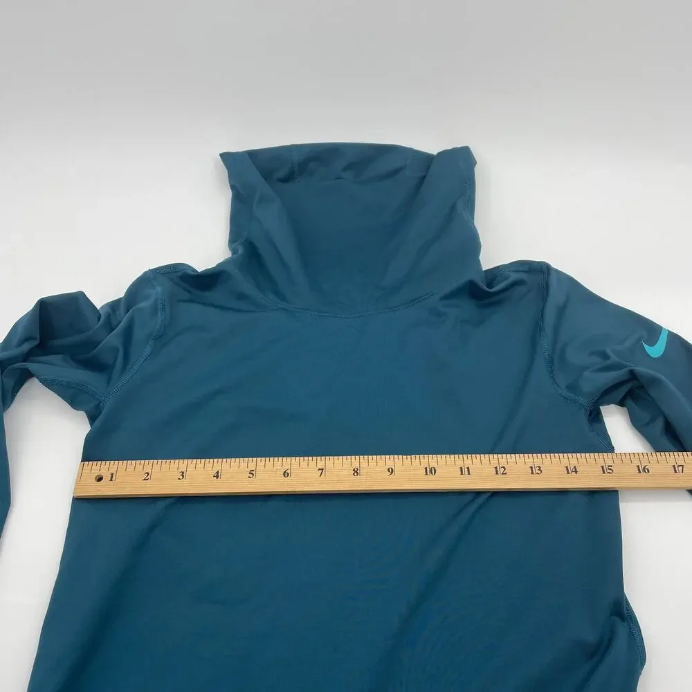 NIKE Pro Hyperwarm Infinity Training Top Womens Size M Shirt Dark Teal 620415